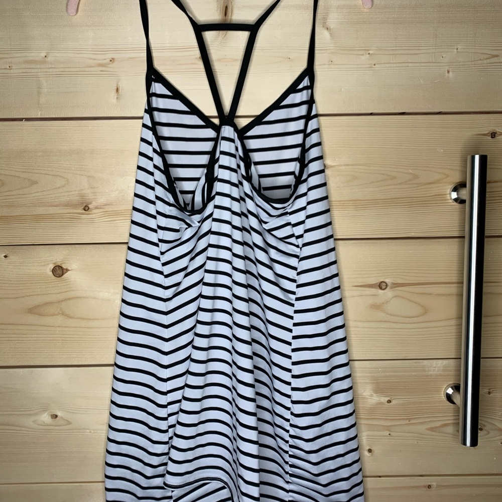 Striped black and white dress